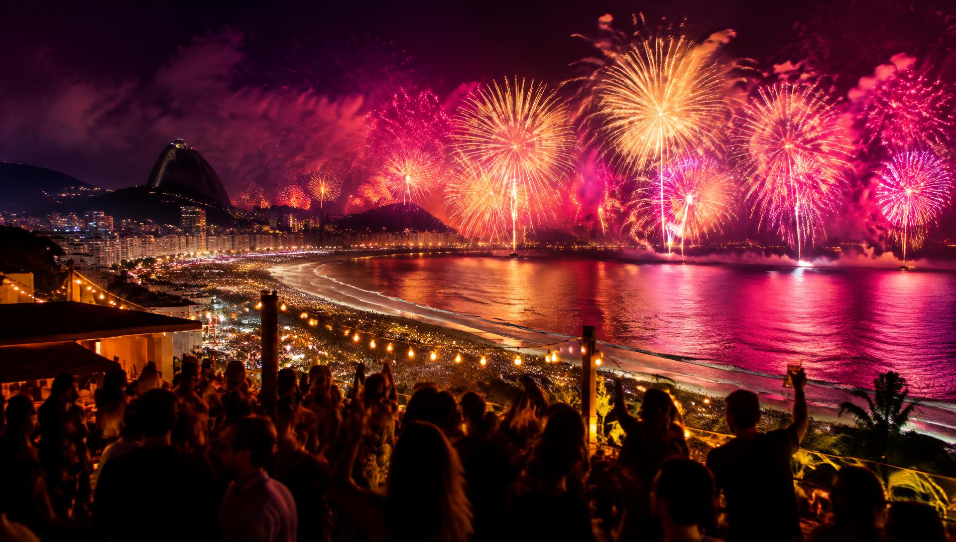 Fireworks over Copacabana